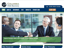 Tablet Screenshot of columbiadebtrecovery.com